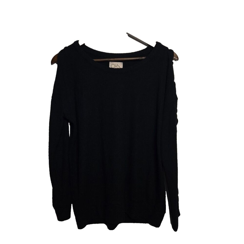 NWT Black Chaser Jersey Long Sleeve Top Womens Medium